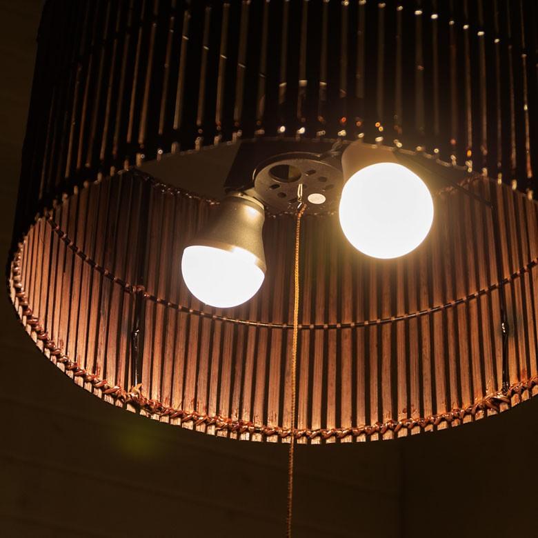 ペンダントライト 照明 吊り下げ バンブー製 竹 直径約40cm アジアン バリ雑貨 天井照明 おしゃれ ランプ ラウンドタイプ 13583 | ブランド登録なし | 09