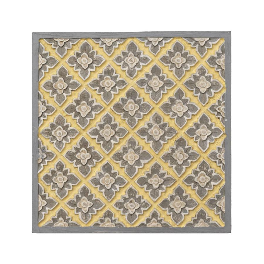 アートパネル レリーフ 壁飾り 背面フック付き 壁掛け 花モチーフ 木彫り インテリア ウォールパネル アジアン バリ雑貨 モダン 13588 | ブランド登録なし | 14