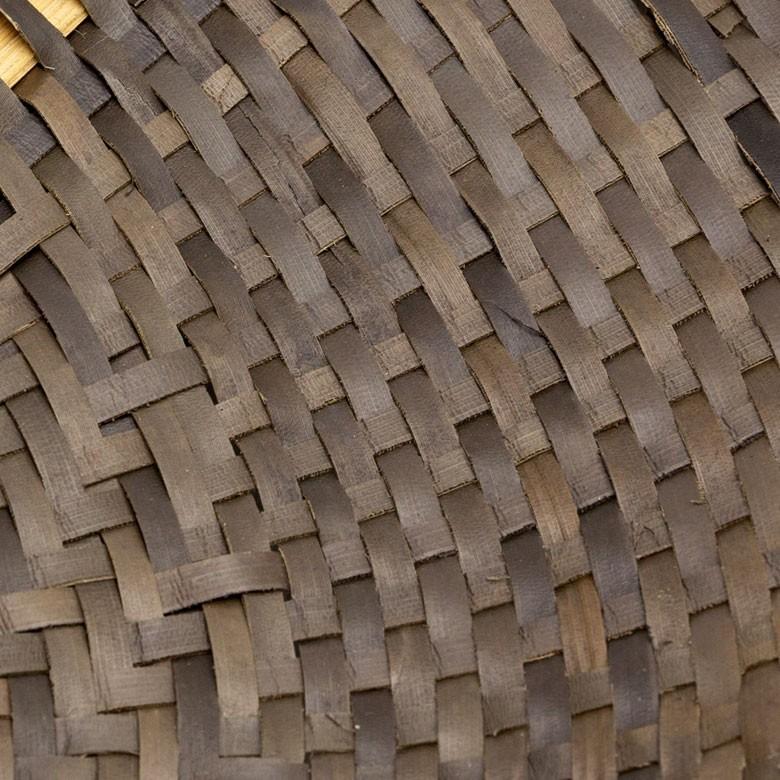 うちわ ロンタル椰子製 ハンドメイド ビーズ付き アジアン アイボリー ブラウン 南国 リゾート バリ雑貨 1358 | ブランド登録なし | 12