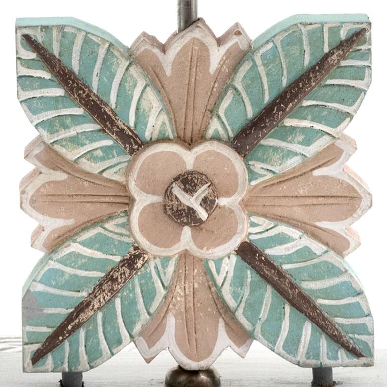 テーブルランプ デスクライト スタンドライト グリーンリーフ 木彫り 花モチーフ コットンシェード 照明 電気スタンド アジアン雑貨 バリ Elements 通販 Yahoo ショッピング