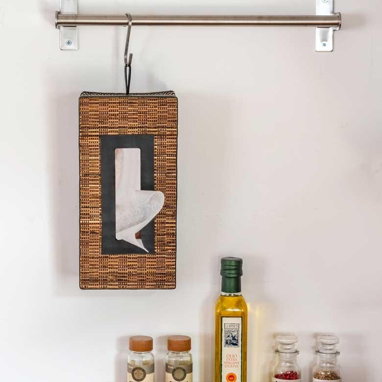 ティッシュケース パームリディ 壁掛け 吊り下げ ストラップ付 ブラウン アジアン アジアン雑貨 ナチュラル インテリア 13700 | ブランド登録なし | 11