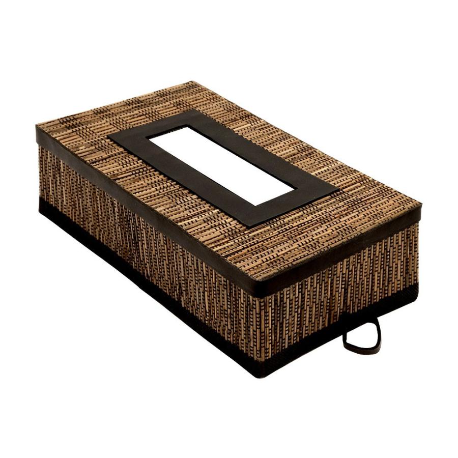 ティッシュケース パームリディ 壁掛け 吊り下げ ストラップ付 ブラウン アジアン アジアン雑貨 ナチュラル インテリア 13700 | ブランド登録なし | 19