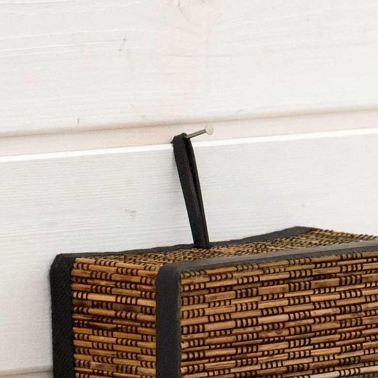 ティッシュケース パームリディ 壁掛け 吊り下げ ストラップ付 ブラウン アジアン アジアン雑貨 ナチュラル インテリア 13700 | ブランド登録なし | 03