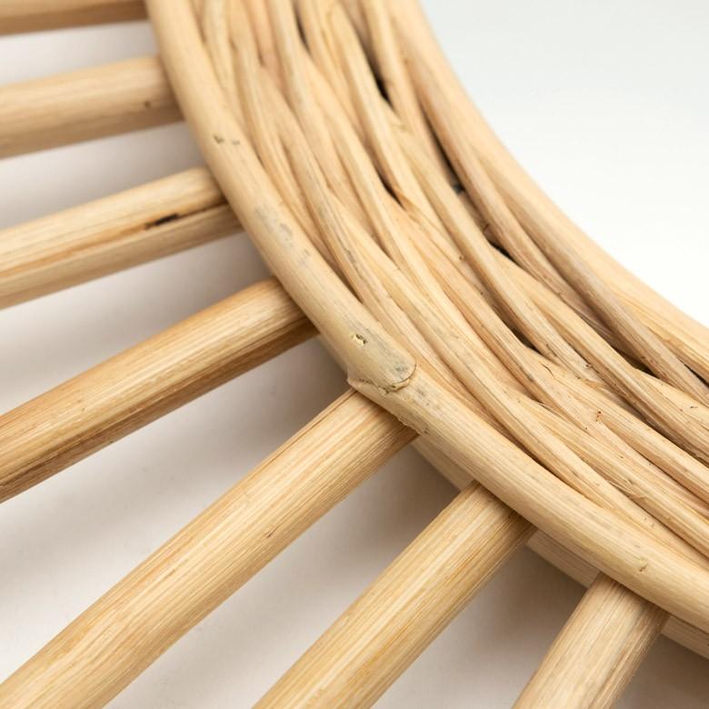 ミラー 鏡 壁掛け ウォールミラー 丸型 ラタン 壁掛けミラー サンミラー 西海岸 レストラン カフェ 店舗用 バリ おしゃれ 13703 | ブランド登録なし | 02