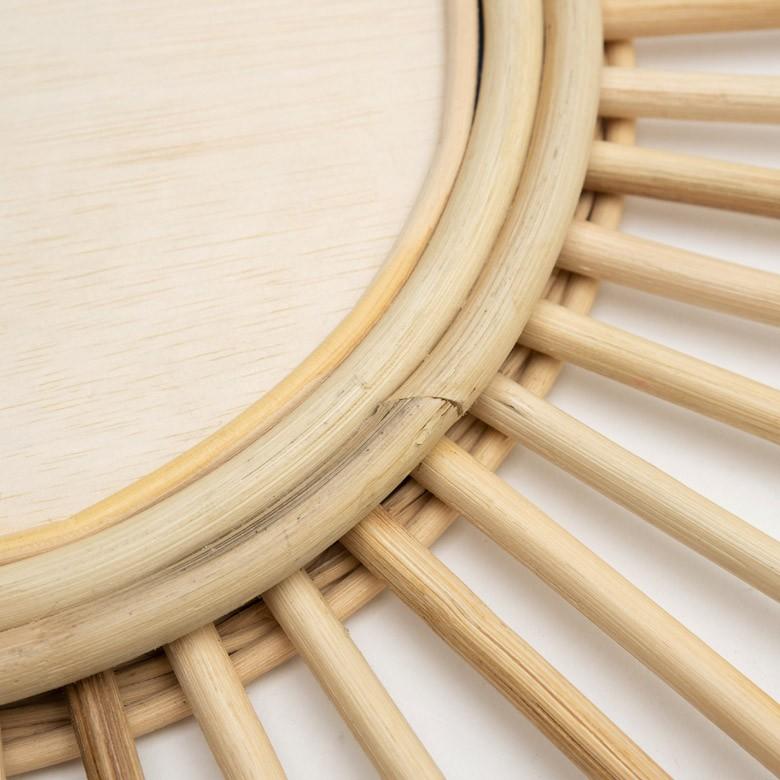 ミラー 鏡 壁掛け ウォールミラー 丸型 ラタン 壁掛けミラー サンミラー 西海岸 レストラン カフェ 店舗用 バリ おしゃれ 13703 | ブランド登録なし | 07