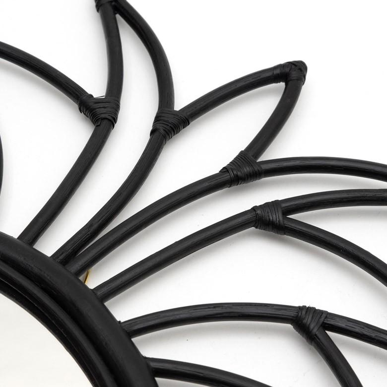 ミラー 鏡 壁掛け ウォールミラー パイナップル型 ラタン 壁掛けミラー 吊り下げ 西海岸 レストラン カフェ 店舗用 バリ おしゃれ 13706 | ブランド登録なし | 02