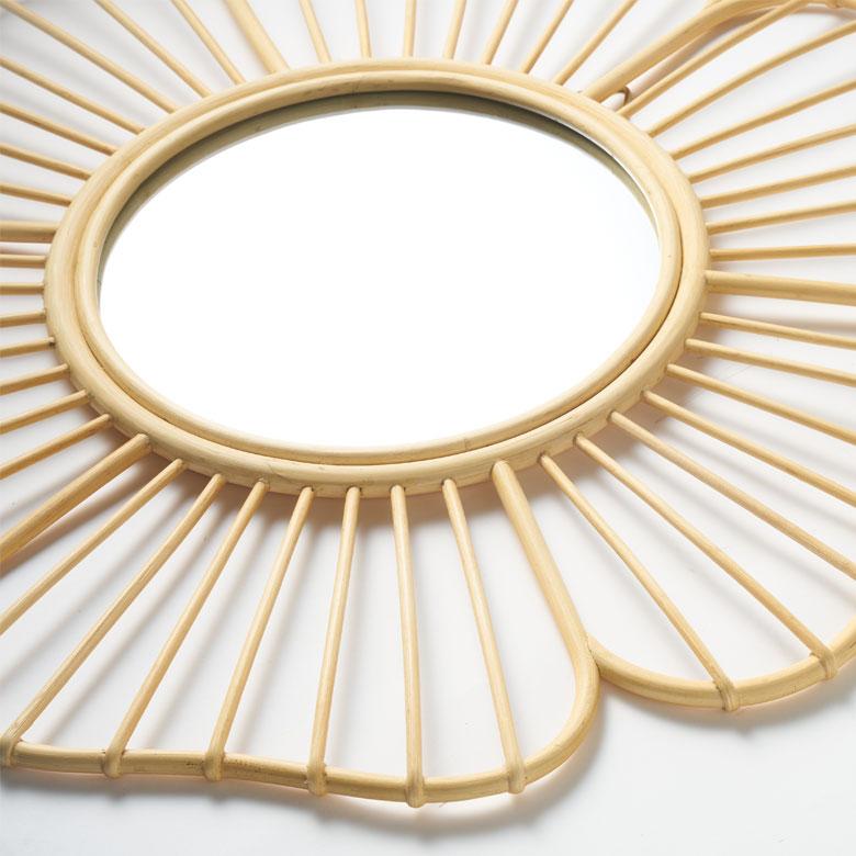 鏡 壁掛け ミラー ラタン ウォールミラー 丸 フラワー 壁掛鏡 ラタンミラー デザインミラー 花 おしゃれ 北欧 リゾート 雑貨 インテリア 西海岸 13709 | ELEMENTS（インテリア） | 15