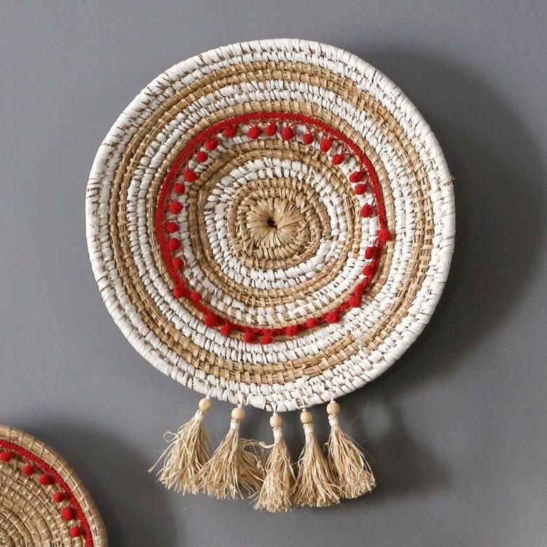 壁飾り ウォールデコレーション アジアン雑貨 インテリア 壁飾り 手作り おしゃれ 玄関 壁掛け アート バリ雑貨 おしゃれ リビング 40cm | ブランド登録なし | 12