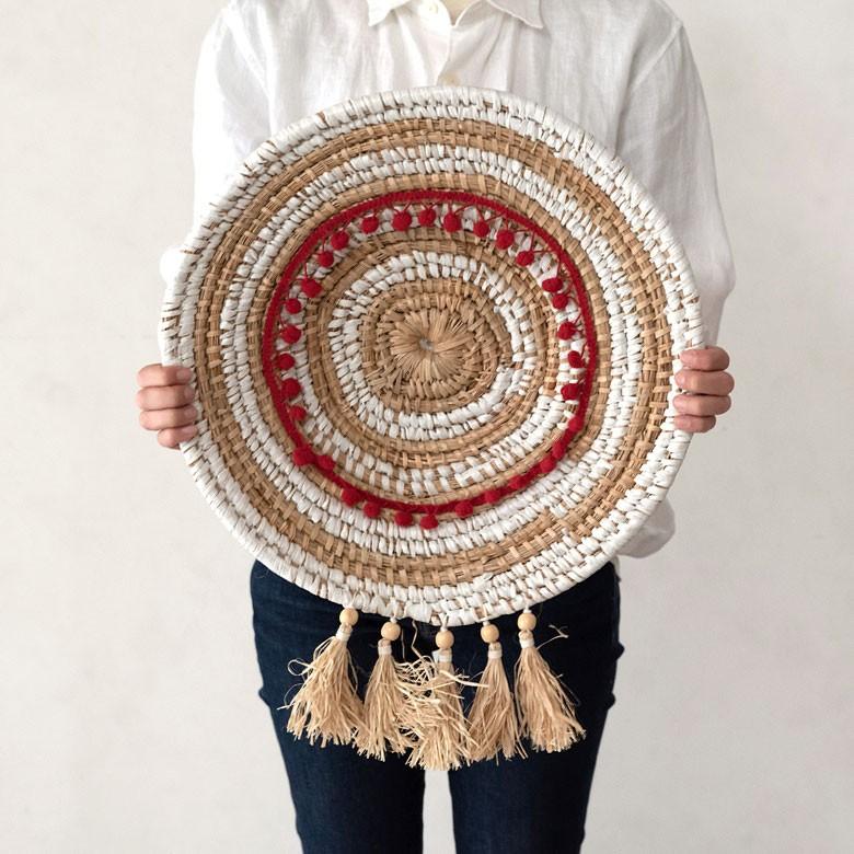 壁飾り ウォールデコレーション アジアン雑貨 インテリア 壁飾り 手作り おしゃれ 玄関 壁掛け アート バリ雑貨 おしゃれ リビング 40cm | ブランド登録なし | 02