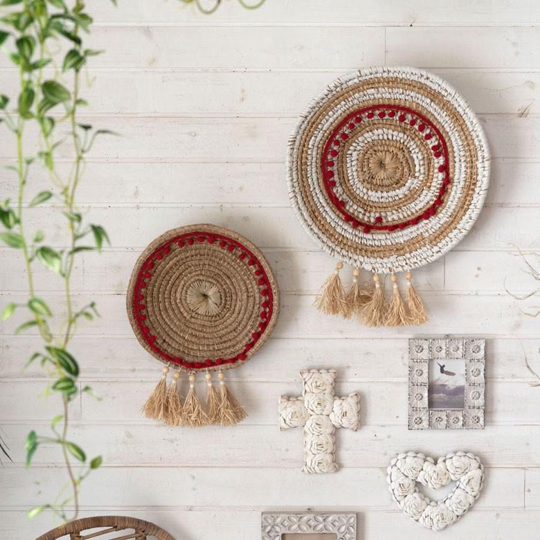 壁飾り ウォールデコレーション アジアン雑貨 インテリア 壁飾り 手作り おしゃれ 玄関 壁掛け アート ラタン バリ おしゃれ リビング 30cm | ブランド登録なし | 11