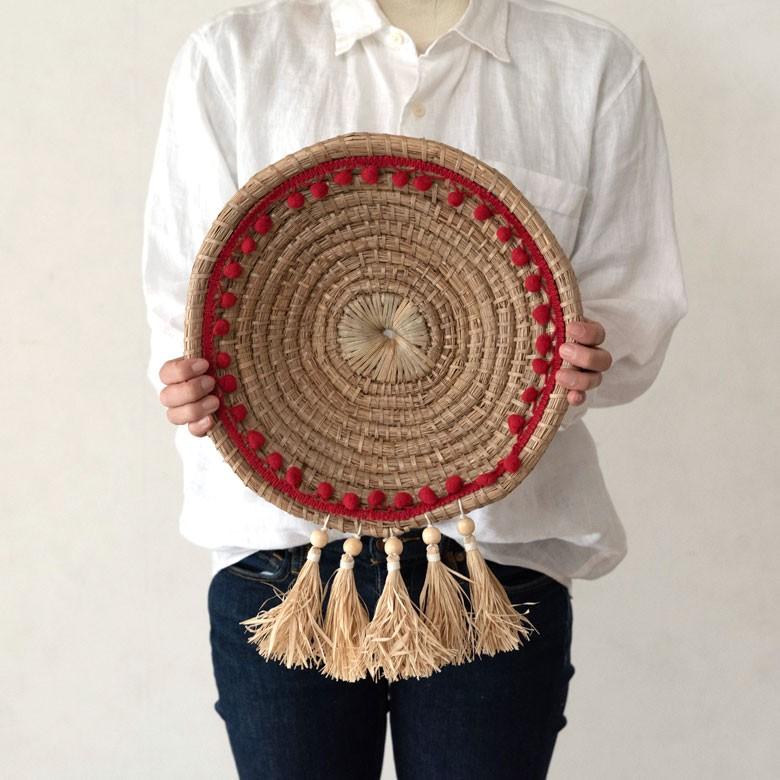 壁飾り ウォールデコレーション アジアン雑貨 インテリア 壁飾り 手作り おしゃれ 玄関 壁掛け アート ラタン バリ おしゃれ リビング 30cm | ブランド登録なし | 02