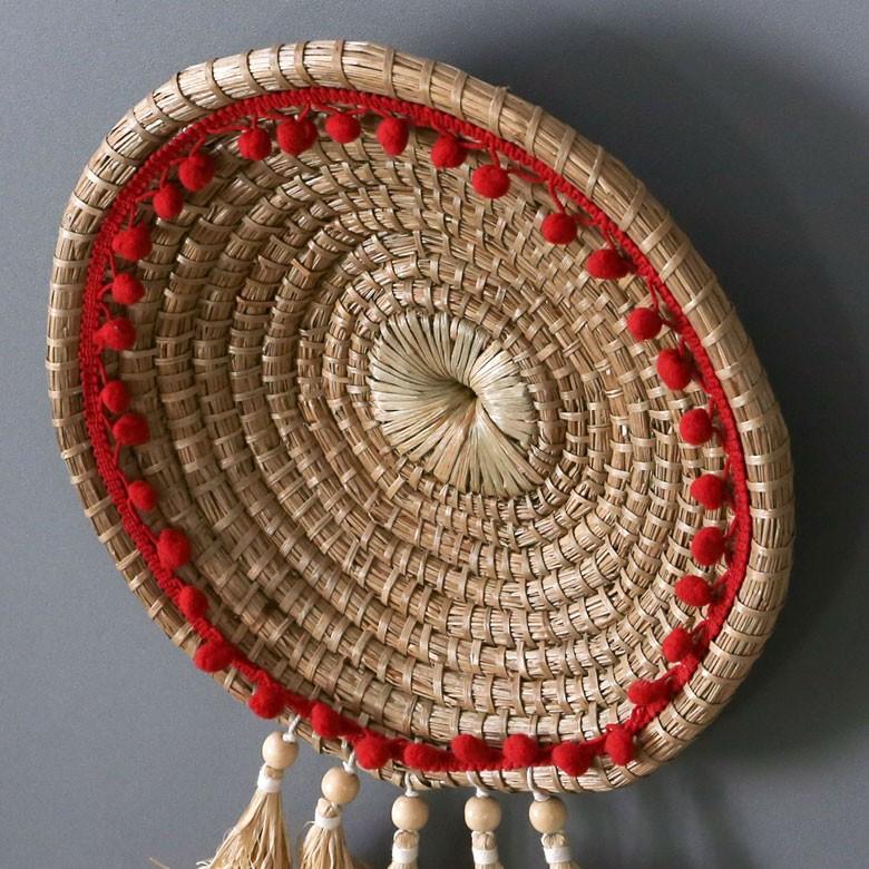 壁飾り ウォールデコレーション アジアン雑貨 インテリア 壁飾り 手作り おしゃれ 玄関 壁掛け アート ラタン バリ おしゃれ リビング 30cm | ブランド登録なし | 03