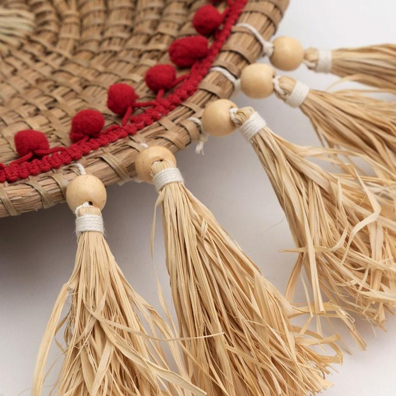 壁飾り ウォールデコレーション アジアン雑貨 インテリア 壁飾り 手作り おしゃれ 玄関 壁掛け アート ラタン バリ おしゃれ リビング 30cm | ブランド登録なし | 05