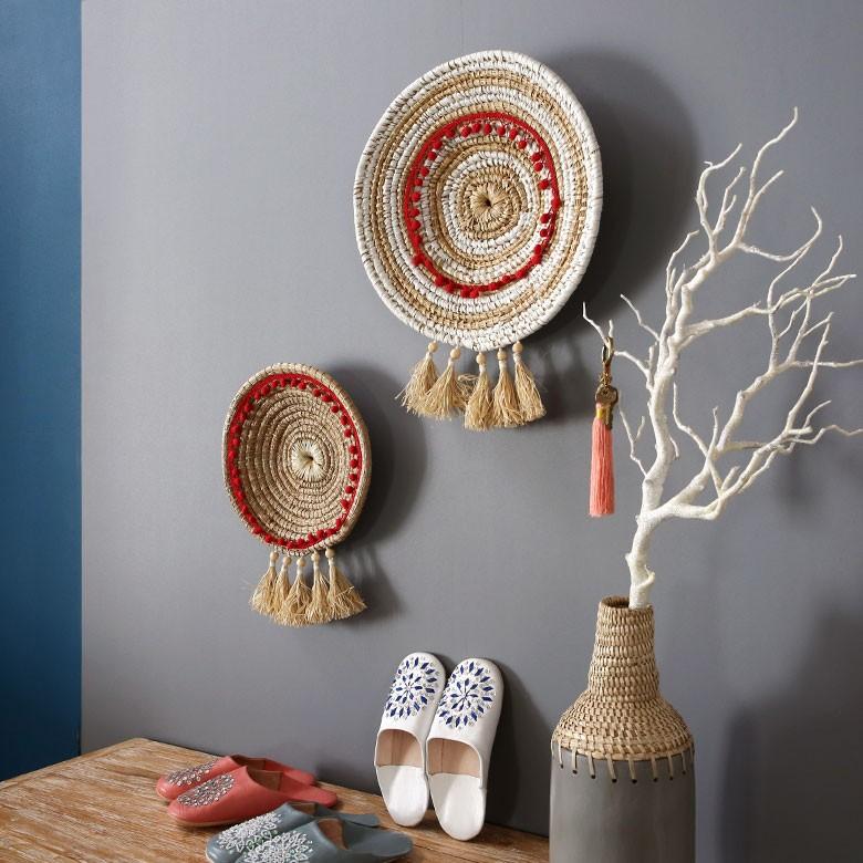 壁飾り ウォールデコレーション アジアン雑貨 インテリア 壁飾り 手作り おしゃれ 玄関 壁掛け アート ラタン バリ おしゃれ リビング 30cm | ブランド登録なし | 09