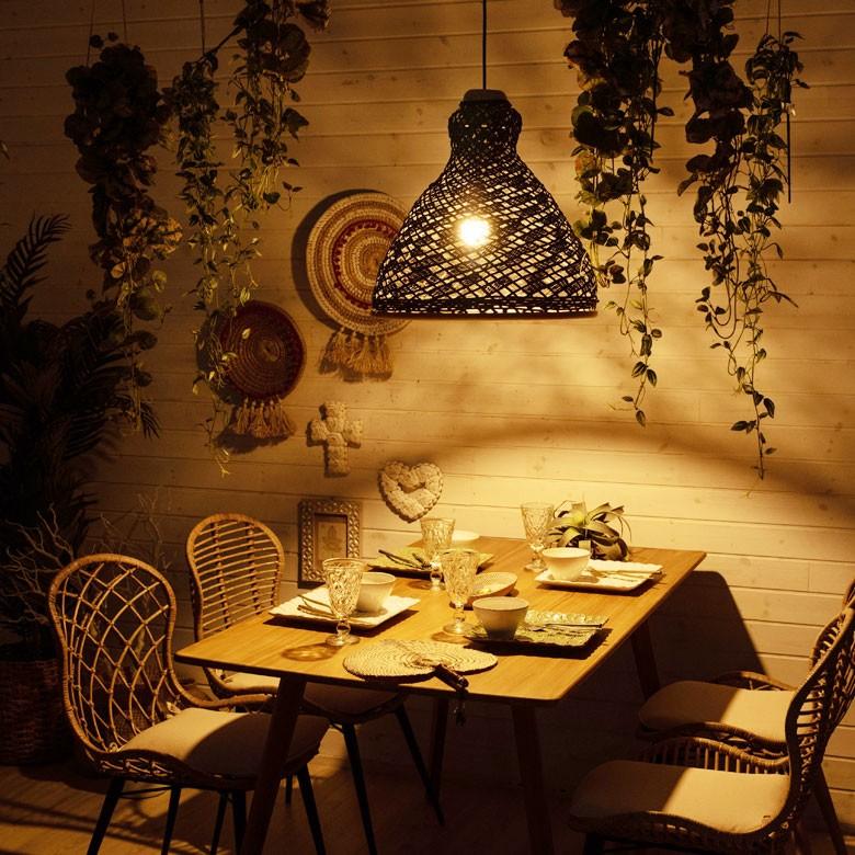 ランプシェード ペンダントライト おしゃれ ダイニング 和風 LED 対応  照明 アジアン 和室 和モダン リビング 寝室 ラタン 50cm 13720 | ブランド登録なし | 12