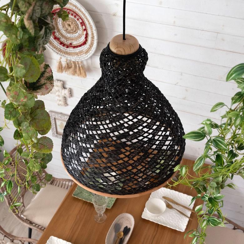 ランプシェード ペンダントライト おしゃれ ダイニング 和風 LED 対応  照明 アジアン 和室 和モダン リビング 寝室 ラタン 50cm 13720 | ブランド登録なし | 14