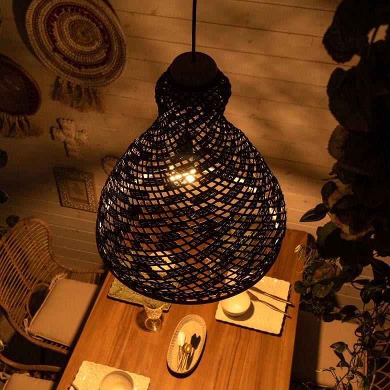 ランプシェード ペンダントライト おしゃれ ダイニング 和風 LED 対応  照明 アジアン 和室 和モダン リビング 寝室 ラタン 50cm 13720 | ブランド登録なし | 15