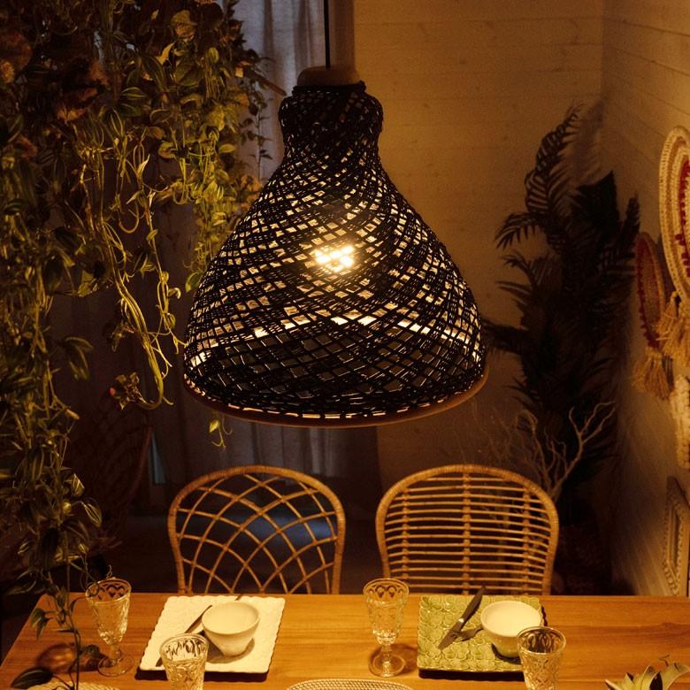 ランプシェード ペンダントライト おしゃれ ダイニング 和風 LED 対応  照明 アジアン 和室 和モダン リビング 寝室 ラタン 50cm 13720 | ブランド登録なし | 03