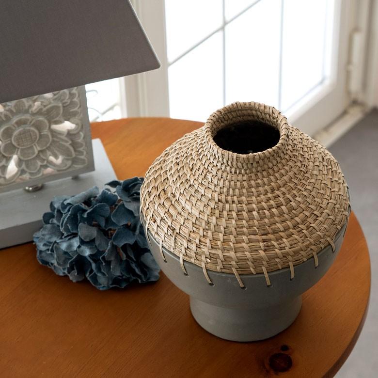 フラワーベース テラコッタ製 花瓶 陶器 生花 造花 ドライフラワー アートプランツ フェイクグリーン デコレーション 置物 アジアン雑貨 水入れ不可 13722 | ブランド登録なし | 10