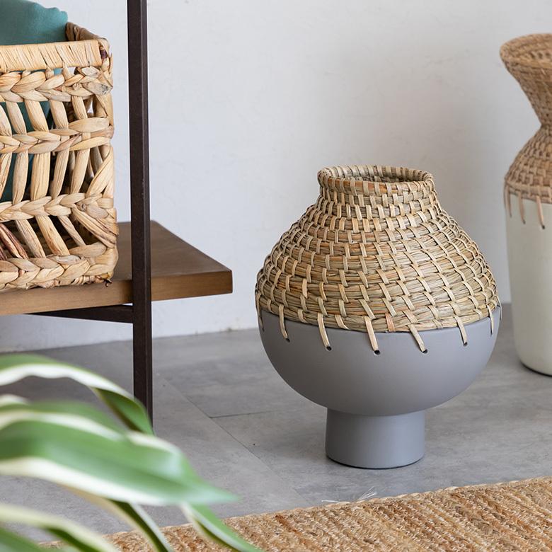 フラワーベース テラコッタ製 花瓶 陶器 生花 造花 ドライフラワー