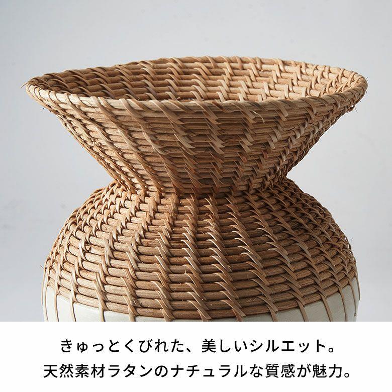 フラワーベース テラコッタ製 花瓶 大型 白 陶器 生花 造花 ドライ