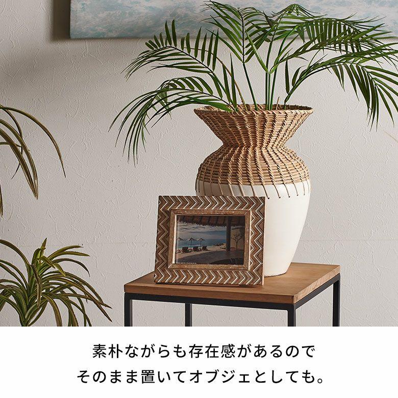 フラワーベース テラコッタ製 花瓶 大型 白 陶器 生花 造花 ドライフラワー アートプランツ フェイクグリーン 置物 アジアン雑貨 水入れ不可 1372 | ブランド登録なし | 06