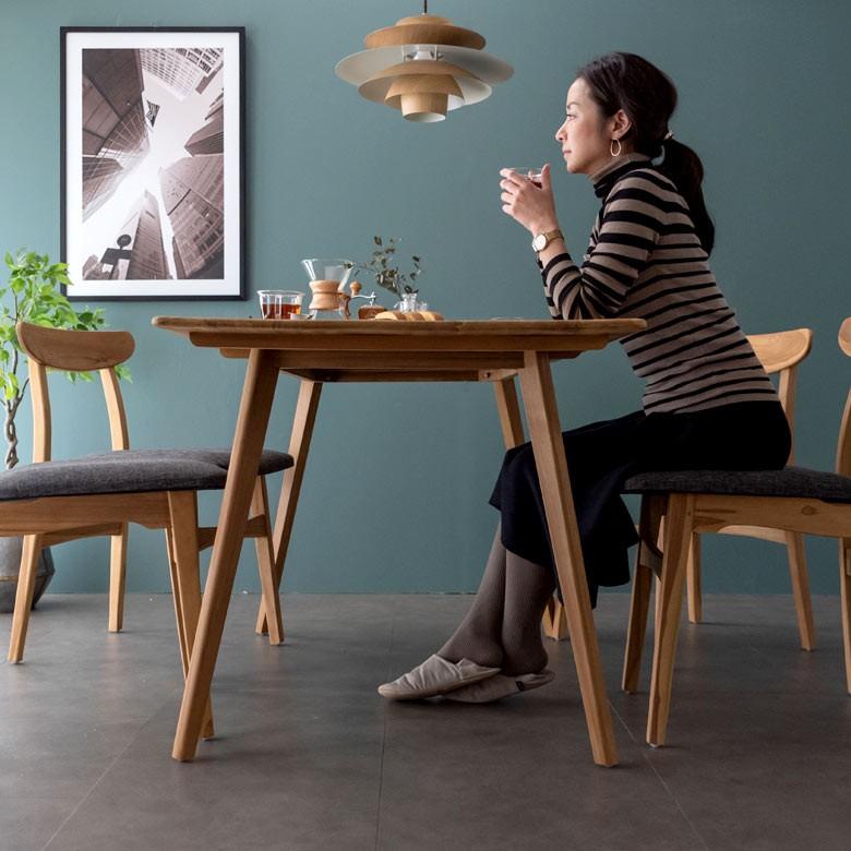 ダイニングテーブル 2人掛け 4人掛け 天然木製 「TAKE TEAK」 チーク材 アメリカン 家具 北欧 モダン シンプル 13732 | ブランド登録なし | 02