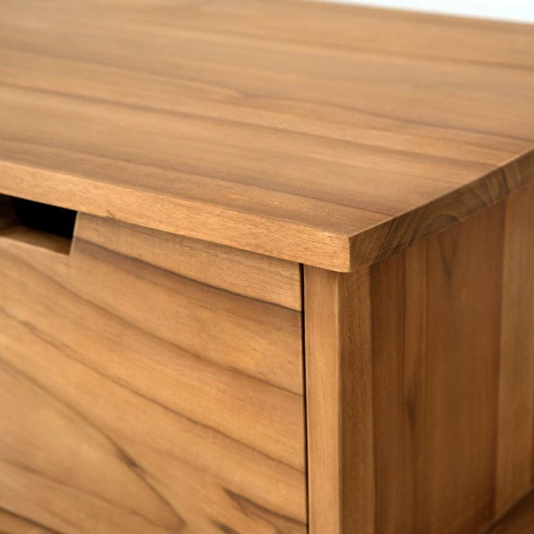 TVボード テレビ台 ローボード オーディオボード 収納付き 天然木製「TAKE TEAK」 チーク材 鏡台 アメリカン 北欧 モダン シンプル 13735 | ブランド登録なし | 01