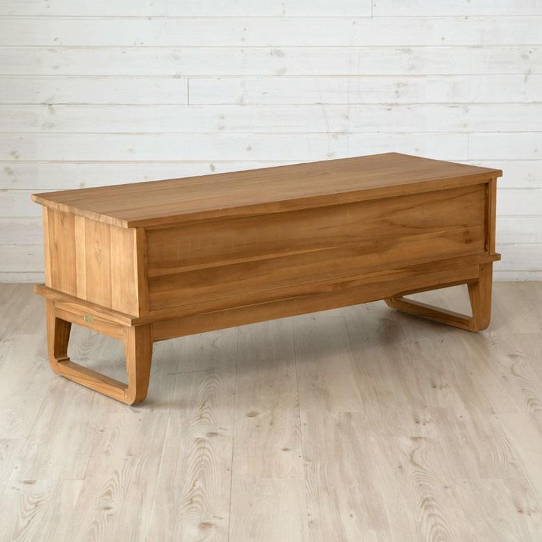 TVボード テレビ台 ローボード オーディオボード 収納付き 天然木製「TAKE TEAK」 チーク材 鏡台 アメリカン 北欧 モダン シンプル 13735 | ブランド登録なし | 04