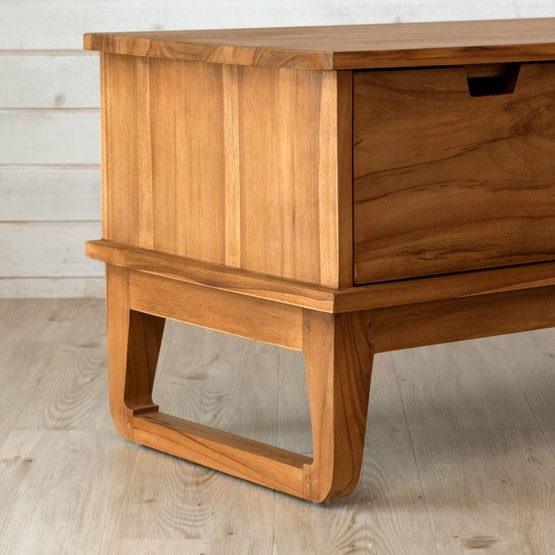 TVボード テレビ台 ローボード オーディオボード 収納付き 天然木製「TAKE TEAK」 チーク材 鏡台 アメリカン 北欧 モダン シンプル 13735 | ブランド登録なし | 08