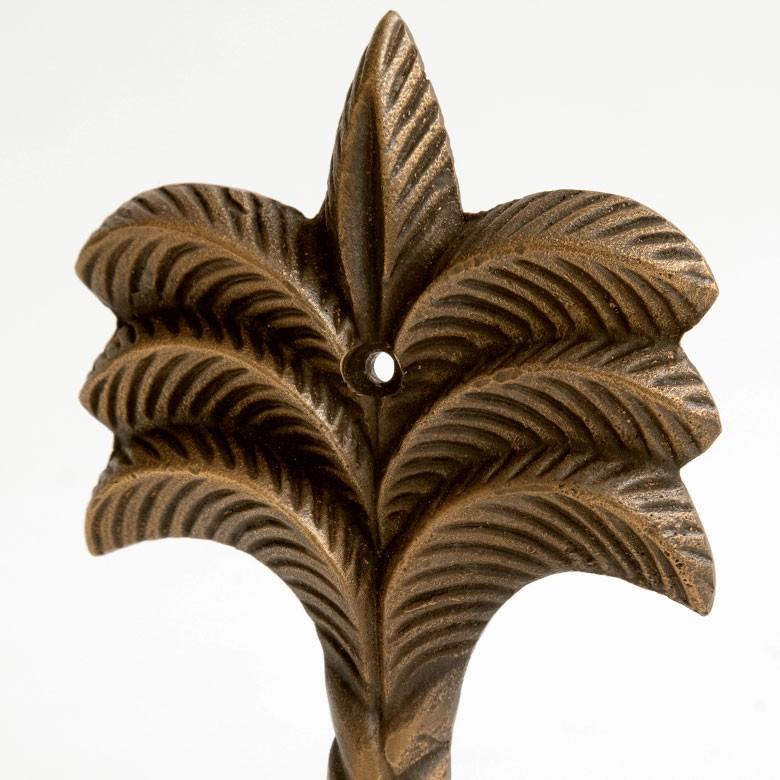 トイレットペーパーホルダー パームツリー 壁掛けフック ウォールフック 約15cm アンティーク風 真鍮製 ブロンズ 洗面所 トイレ ドア 吊り下げ アジア工房 13747 | ブランド登録なし | 01