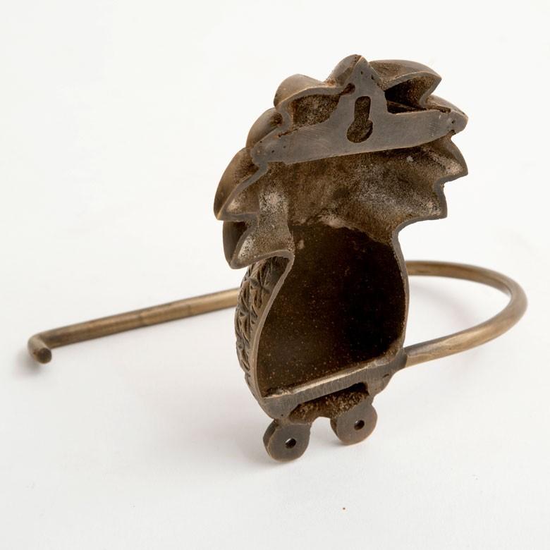 トイレットペーパーホルダー パイナップル 壁掛けフック ウォールフック 約15cm アンティーク風 真鍮製 ブロンズ 洗面所 トイレ ドア 吊り下げ アジア工房 13748 | ブランド登録なし | 04