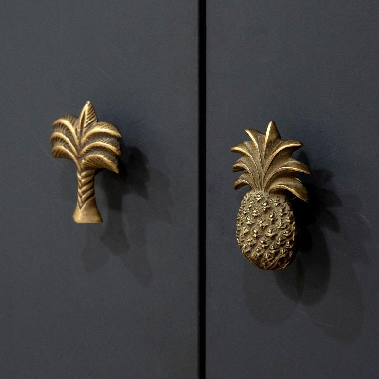 取っ手 ドアノブ 真鍮製 パイナップル型 Mサイズ 幅4.5cm 高さ6.5cm アンティーク風  つまみ DIY 付け替え 引き出し 家具 ハンドル 真鍮ノブ アジア工房 13757 | ブランド登録なし | 05