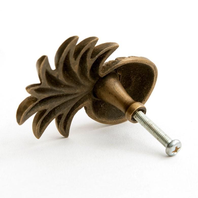 取っ手 ドアノブ 真鍮製 パイナップル型 Mサイズ 幅4.5cm 高さ6.5cm アンティーク風  つまみ DIY 付け替え 引き出し 家具 ハンドル 真鍮ノブ アジア工房 13757 | ブランド登録なし | 07