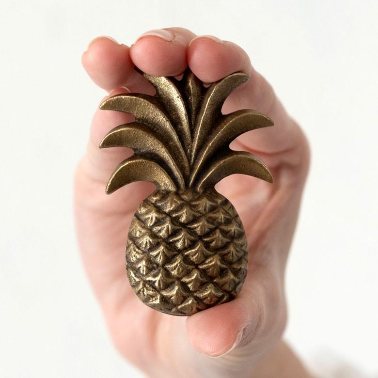 取っ手 ドアノブ 真鍮製 パイナップル型 Mサイズ 幅4.5cm 高さ6.5cm アンティーク風  つまみ DIY 付け替え 引き出し 家具 ハンドル 真鍮ノブ アジア工房 13757 | ブランド登録なし | 09