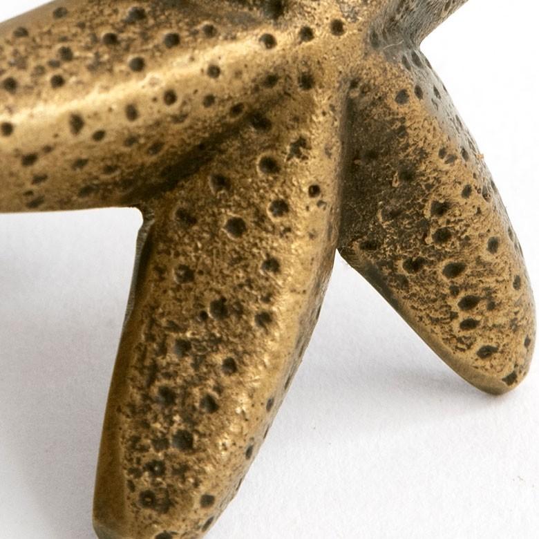 取っ手 ドアノブ 真鍮製 ヒトデ型 Mサイズ 幅4.5cm 高さ6cm アンティーク風  つまみ DIY 付け替え 引き出し 家具 ハンドル 真鍮ノブ アジア工房 13758 | ブランド登録なし | 03