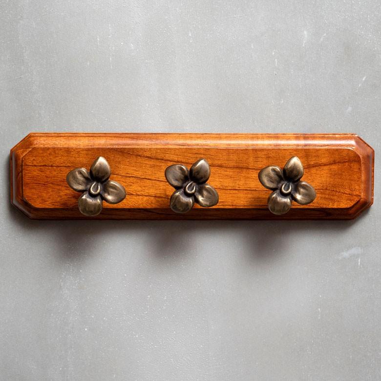 取っ手 ドアノブ 真鍮製 オーキッド型 欄の花 幅5cm 高さ5cm アンティーク風  つまみ DIY 付け替え 引き出し 家具 ハンドル 真鍮ノブ アジア工房 13759 | ブランド登録なし | 04