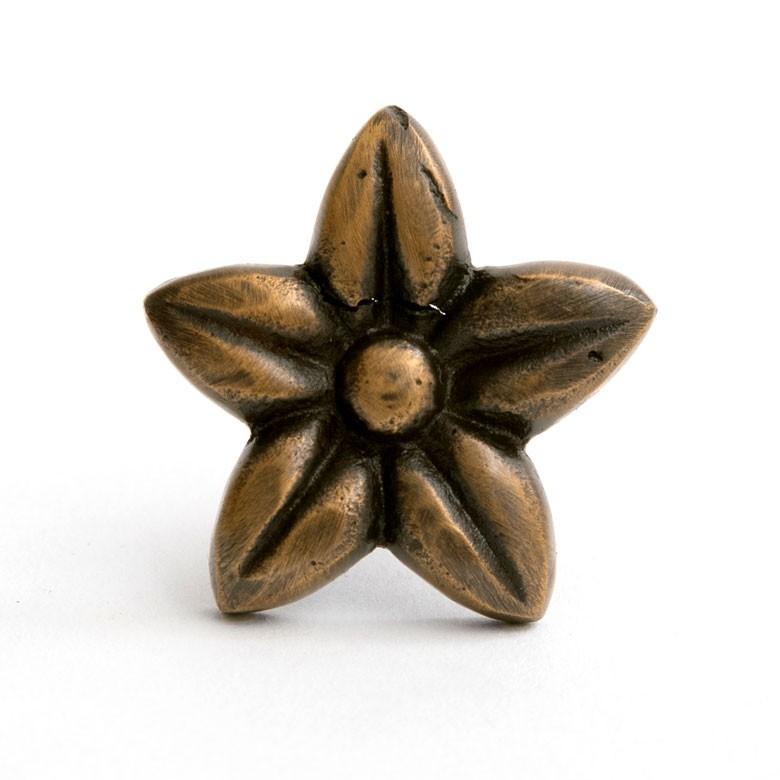 取っ手 ドアノブ 真鍮製 プルメリア型 Sサイズ 幅3.5cm 高さ3.5cm アンティーク風  つまみ DIY 付け替え 引き出し 家具 ハンドル 真鍮ノブ アジア工房 13761 | ブランド登録なし | 02