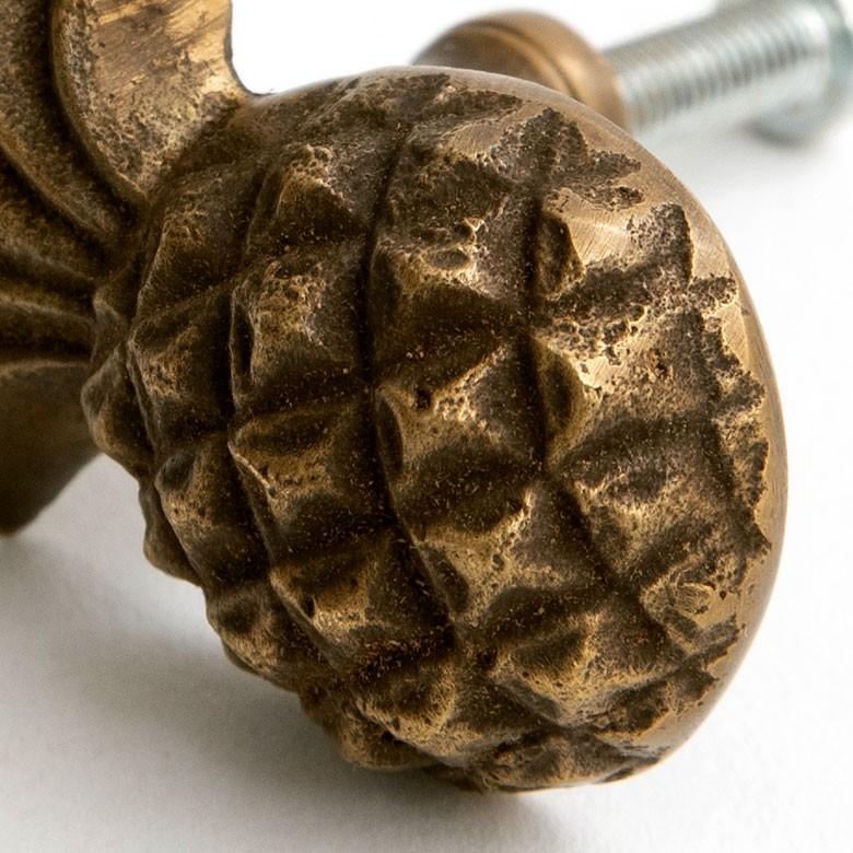 取っ手 ドアノブ 真鍮製 パイナップル型 Sサイズ 幅2.5cm 高さ4.5cm アンティーク風  つまみ DIY 付け替え 引き出し 家具 ハンドル 真鍮ノブ アジア工房 13762 | ブランド登録なし | 10