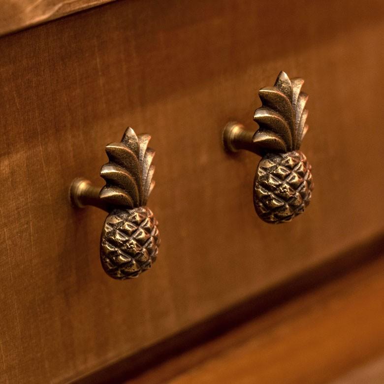 取っ手 ドアノブ 真鍮製 パイナップル型 Sサイズ 幅2.5cm 高さ4.5cm アンティーク風  つまみ DIY 付け替え 引き出し 家具 ハンドル 真鍮ノブ アジア工房 13762 | ブランド登録なし | 05