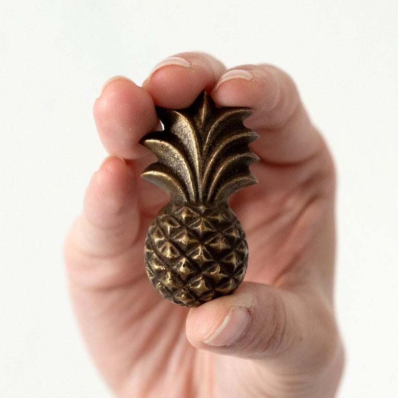 取っ手 ドアノブ 真鍮製 パイナップル型 Sサイズ 幅2.5cm 高さ4.5cm アンティーク風  つまみ DIY 付け替え 引き出し 家具 ハンドル 真鍮ノブ アジア工房 13762 | ブランド登録なし | 09