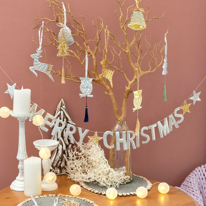 クリスマス ガーランド オーナメント 壁飾り Xmas アルミ製 オブジェ クリスマス雑貨 パーティー おしゃれ 13797 | ブランド登録なし | 01