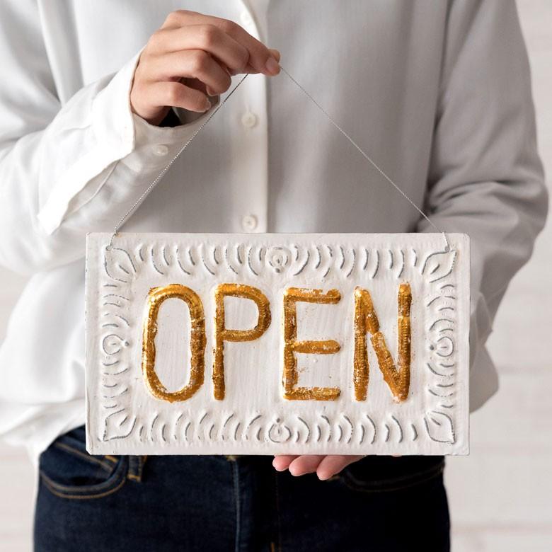 看板 ドアプレート オープン クローズ リバーシブル OPEN CLOSE サインボード アルミ製 ドア掛け 店舗用 ショップ ボード 閉店 開店 営業中 アジア工房 13799 | ブランド登録なし | 06