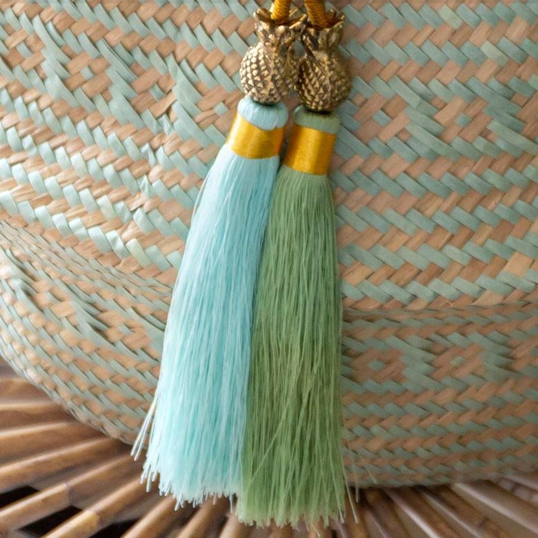 バッグチャーム キーホルダー ハンドメイド タッセル フリンジ チャーム ストラップ パーツ アンティーク パイナップルモチーフ  キーチャーム 13816 | ブランド登録なし | 11