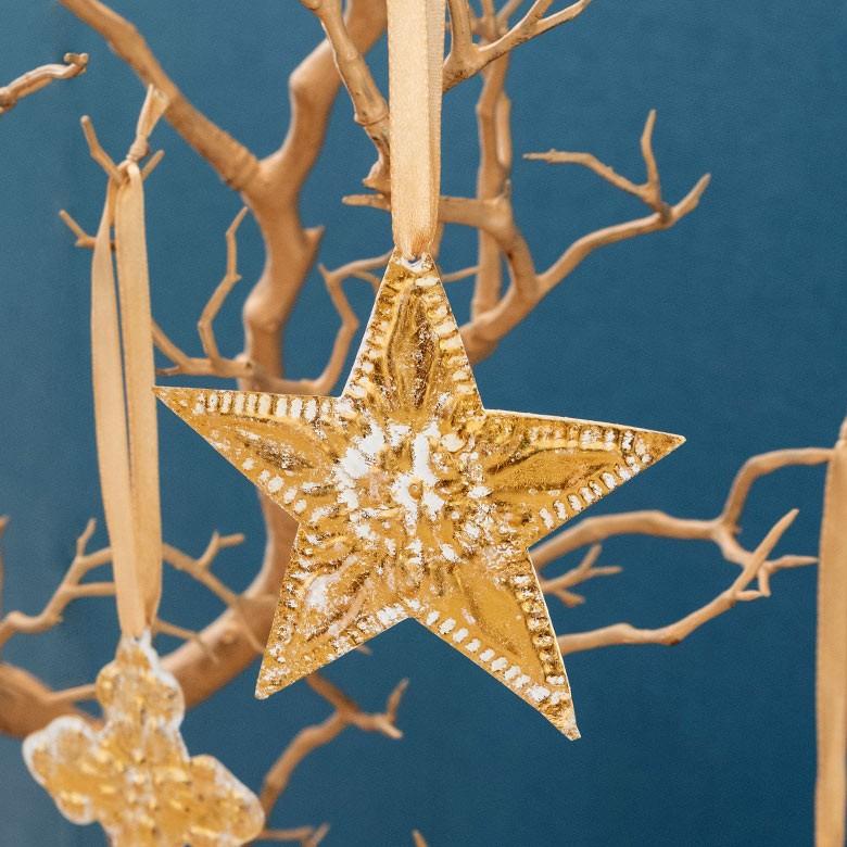 クリスマス オーナメント 壁飾り ゴールド Xmas アルミ製 オブジェ