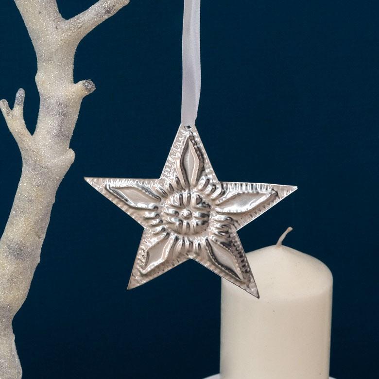 クリスマス オーナメント 壁飾り シルバー Xmas アルミ製