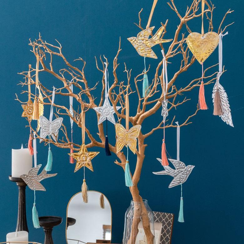 クリスマス オーナメント 壁飾り ゴールド タッセル付き Xmas アルミ製 オブジェ クリスマス雑貨  パーティー ウォールデコレーション おしゃれ 13822-gld | ブランド登録なし | 07