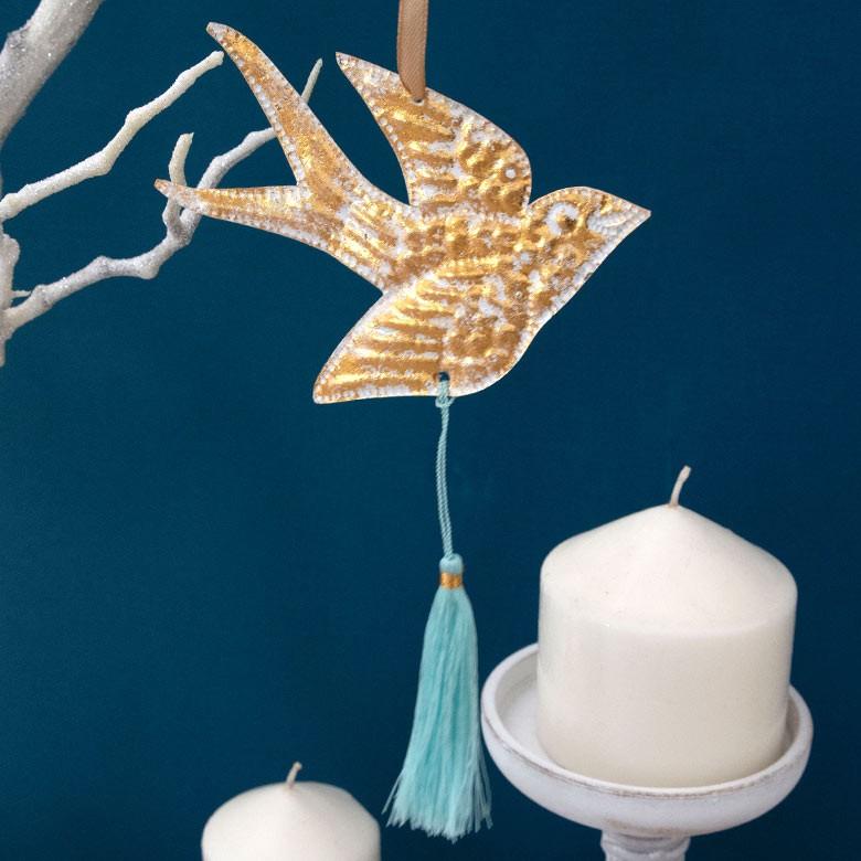 クリスマス オーナメント 壁飾り ゴールド タッセル付き Xmas アルミ製 オブジェ クリスマス雑貨  パーティー ウォールデコレーション おしゃれ 13822-gld | ブランド登録なし | 12