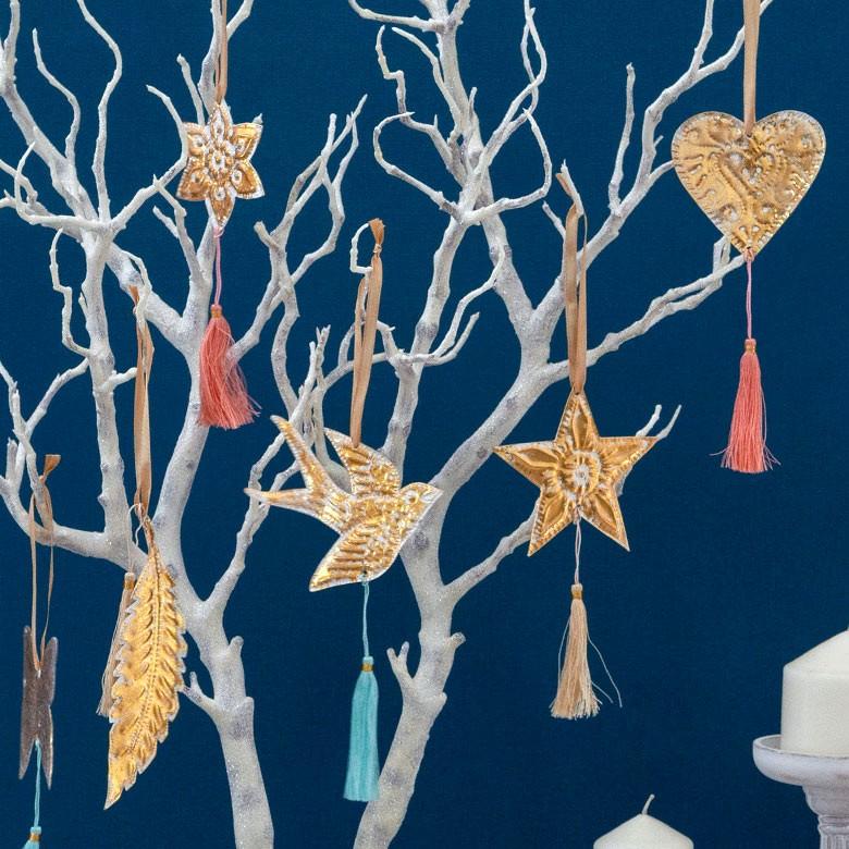 クリスマス オーナメント 壁飾り ゴールド タッセル付き Xmas アルミ製 オブジェ クリスマス雑貨  パーティー ウォールデコレーション おしゃれ 13822-gld | ブランド登録なし | 14