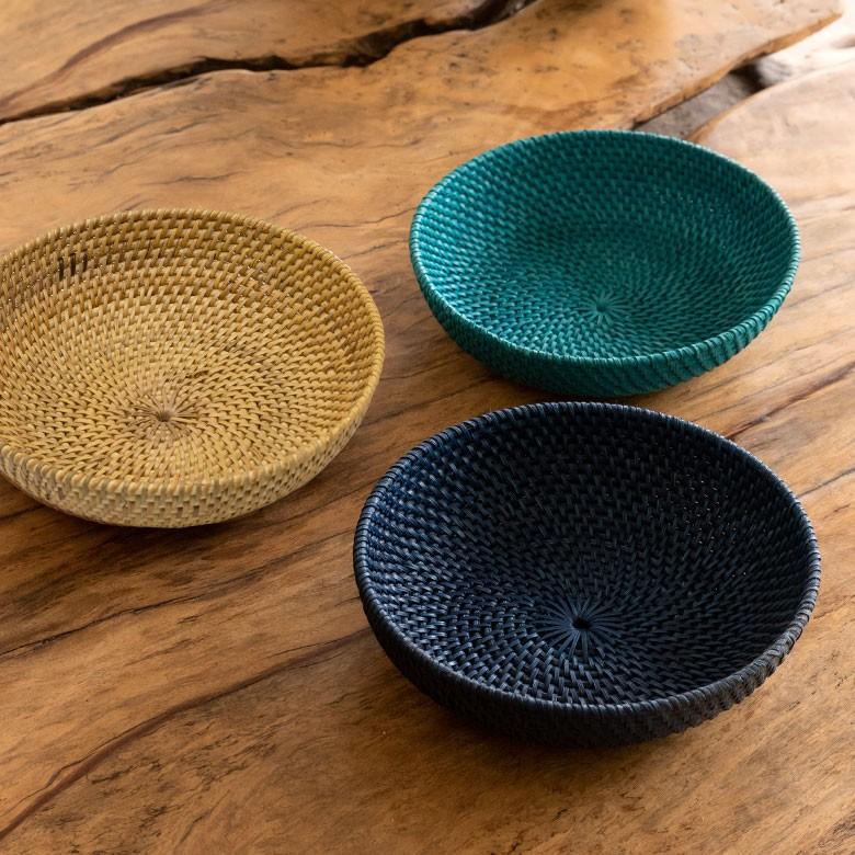 バスケット ラタン製 ボウル Mサイズ かご カゴ 収納 トレー トレイ フルーツバスケット キッチン雑貨 キッチン小物 お菓子入れ おしゃれ 13825 | ELEMENTS（インテリア） | 15